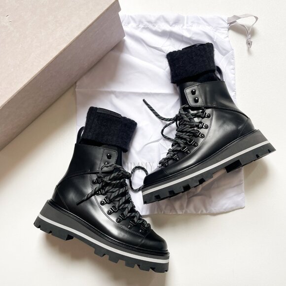 JIMMY CHOO Chike Leather Ankle Boots Black Size IT 37 US 7 NEW IN BOX - Picture 5 of 15